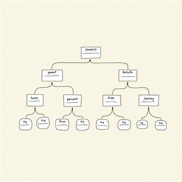 Chart illustrating lineal ascendants and descendants