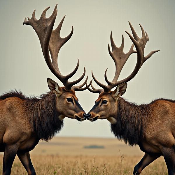 Animals Locking Horns