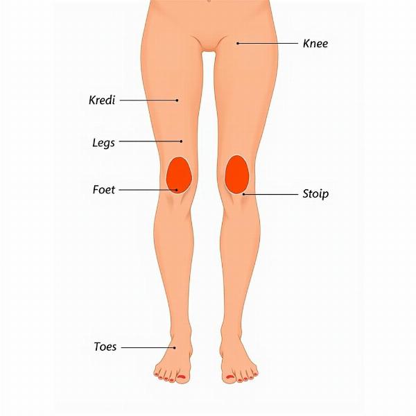 Lower Body Parts in Hindi and English Vocabulary