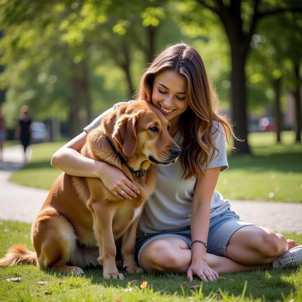 Veer: A loyal dog sitting beside his owner