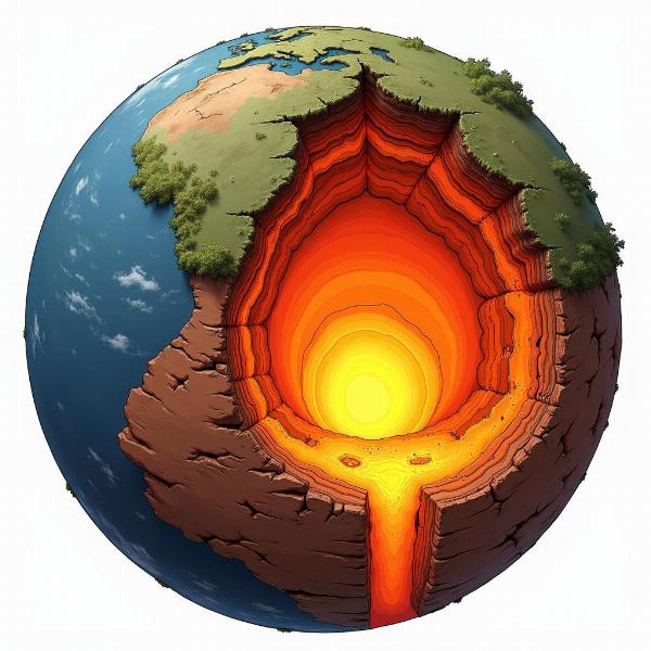 Magma beneath the earth's surface