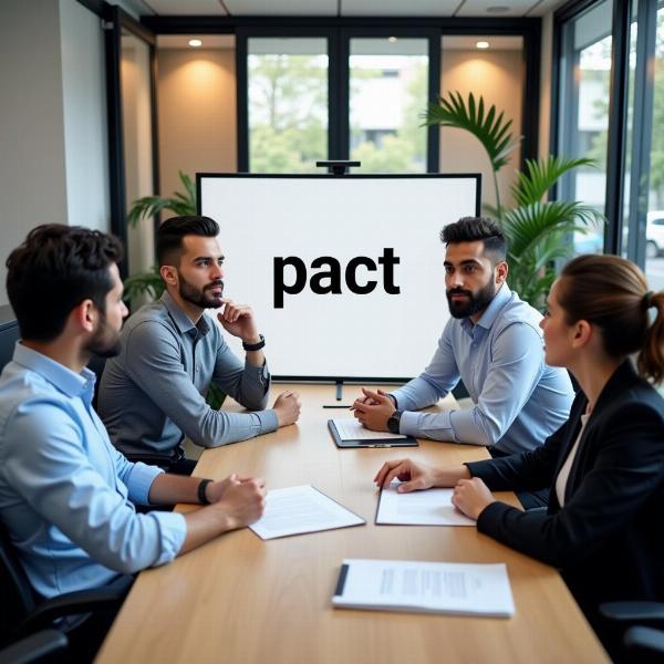 Meaning of Pact in Hindi: Business Meeting