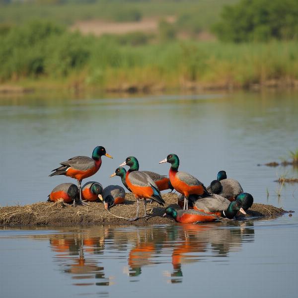 Migratory Birds in Indian Bird Sanctuary