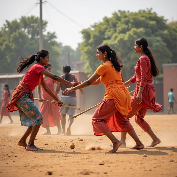 Women Playing Kho-Kho in India