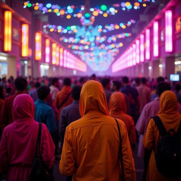 Neon Colors in Indian Festival