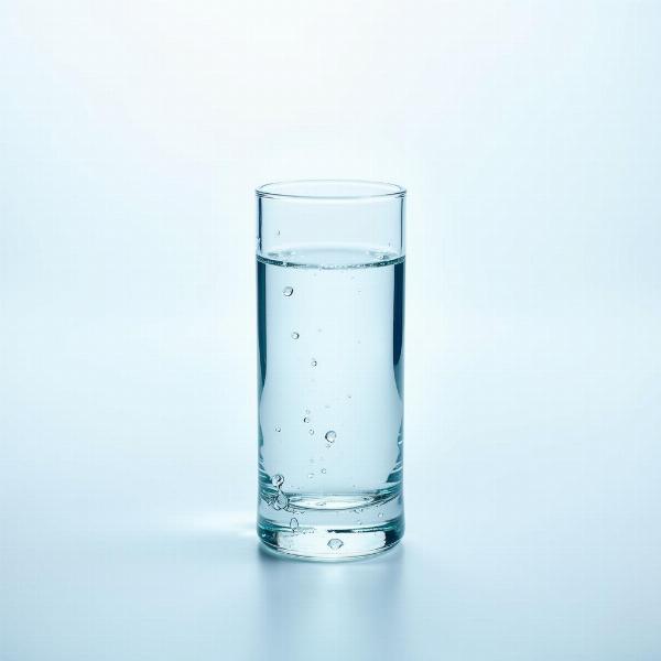 A glass of water