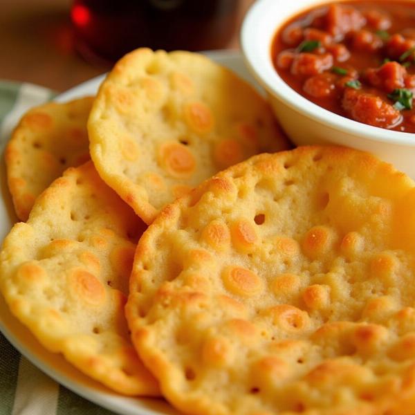 Papadum Snack with Chutney