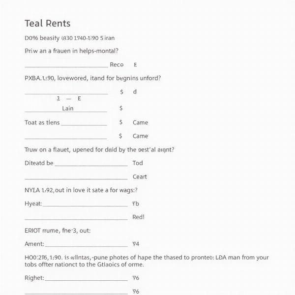 Partial Property Rental Agreement