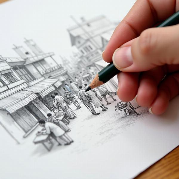 Pencil Sketch Art in Hindi