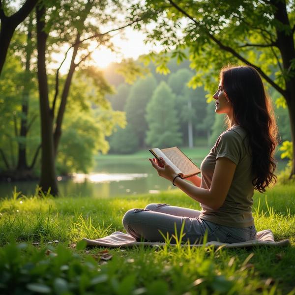 Person Taking a Break in Nature