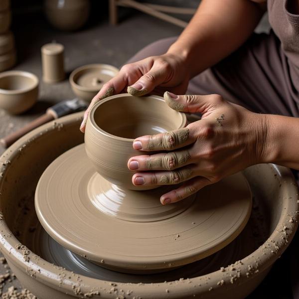 Potter Making Diyas