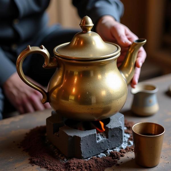 Traditional Mokha Coffee Preparation