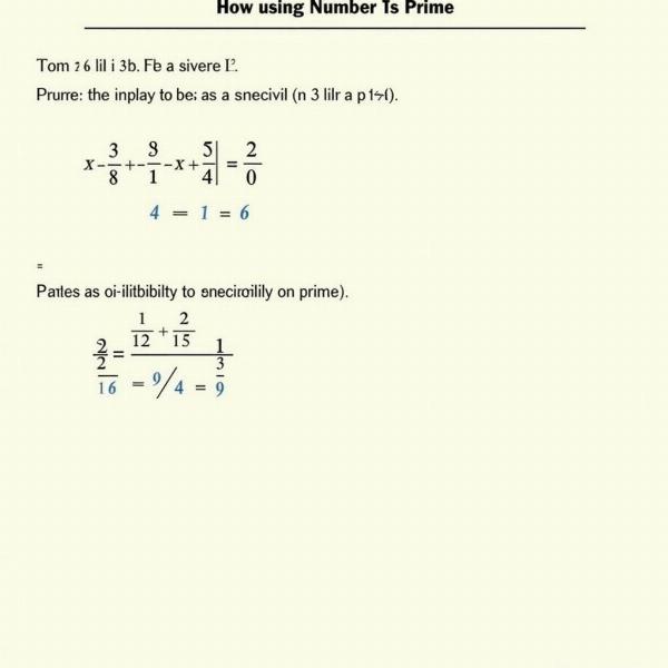 Example of Prime Number Identification