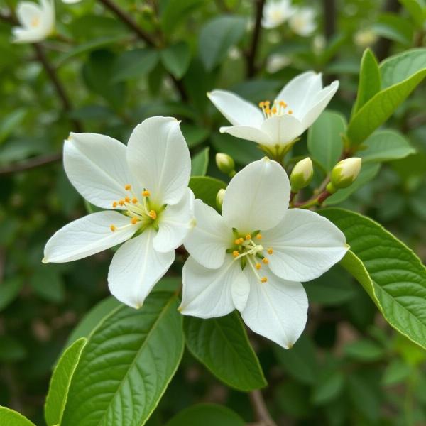 Privet Flowers Close-Up