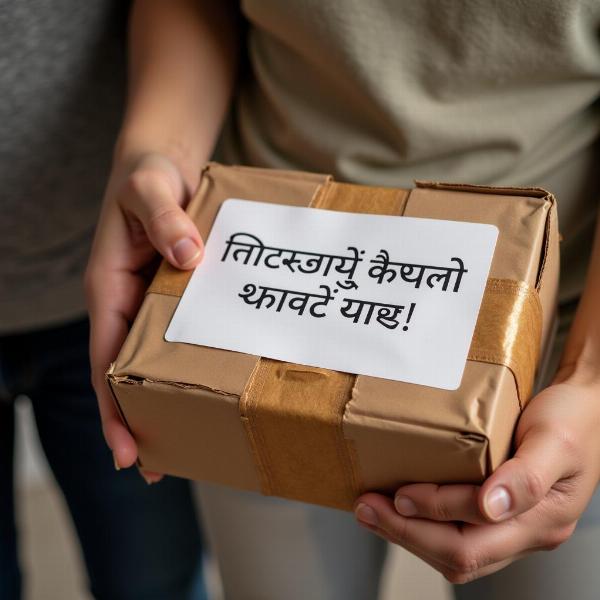 Received Package in Hindi