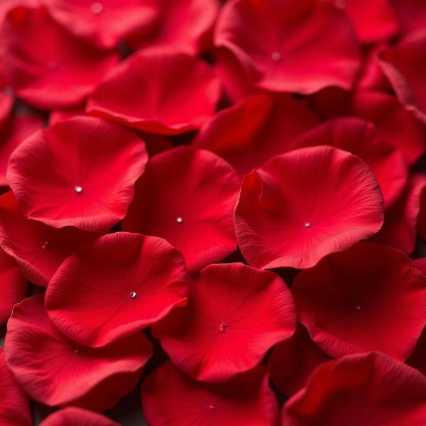 Red Rose Petals Decoration