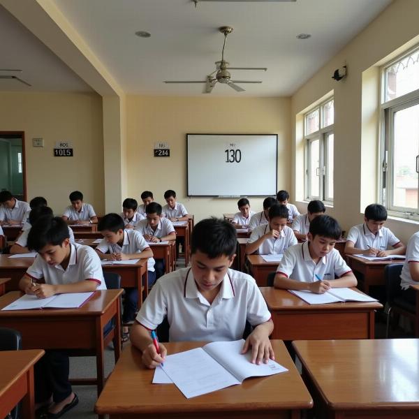 Exam Hall with Roll Numbers Displayed