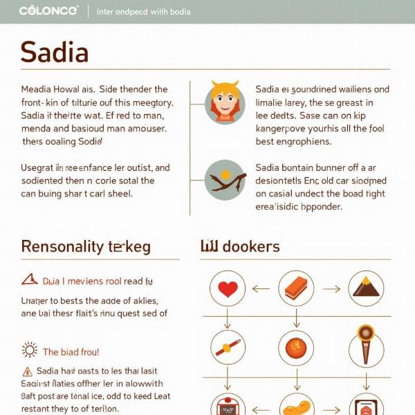 Infographic explaining the meaning of the name Sadia