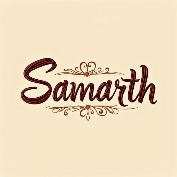 Samarth Name Calligraphy