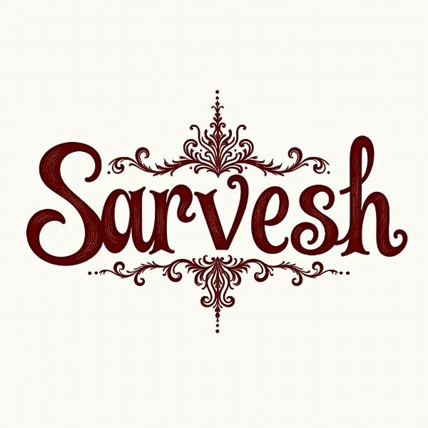 Sarvesh Name Calligraphy