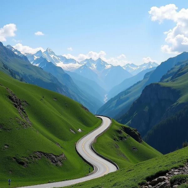 Scenic Route in the Indian Himalayas