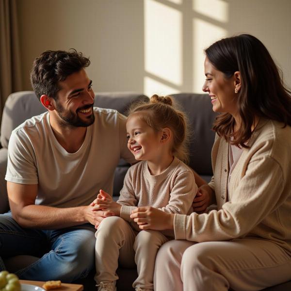 Family Laughing Together