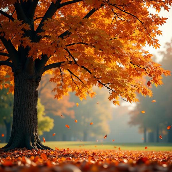 Leaves falling from a tree - illustrating "girana"