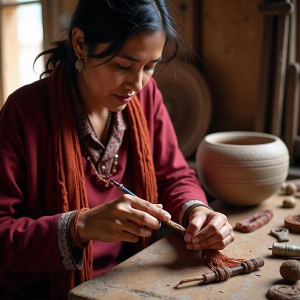 Skilled Indian Artisan at Work