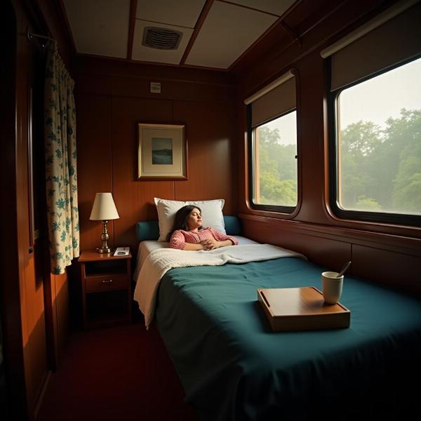 Sleeping Passenger on Train in India