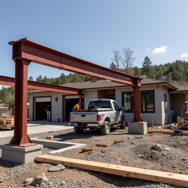 Steel Beam in Construction