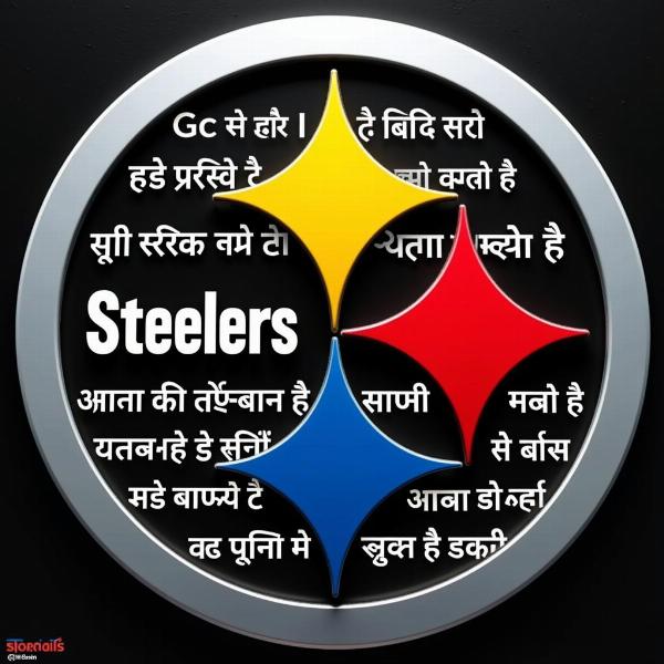 Steelers Logo with Hindi Explanation