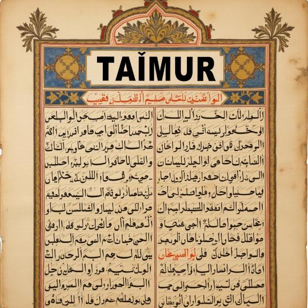 Taimur's name in historical context