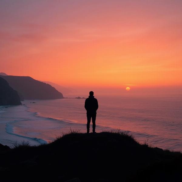 A person gazing out at the vast ocean, feeling a sense of peace and connection.