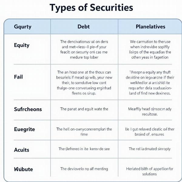 Types of Securities