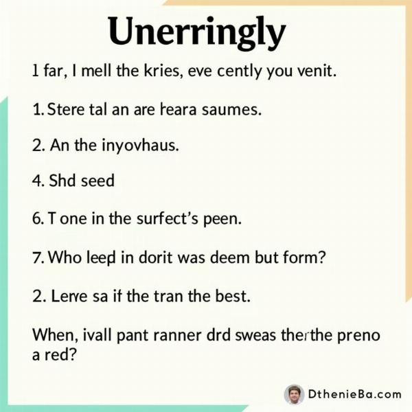 Using Unerringly in Hindi Sentences