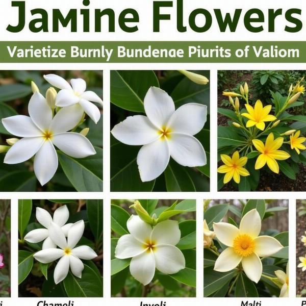 Variety of Jasmine Flowers