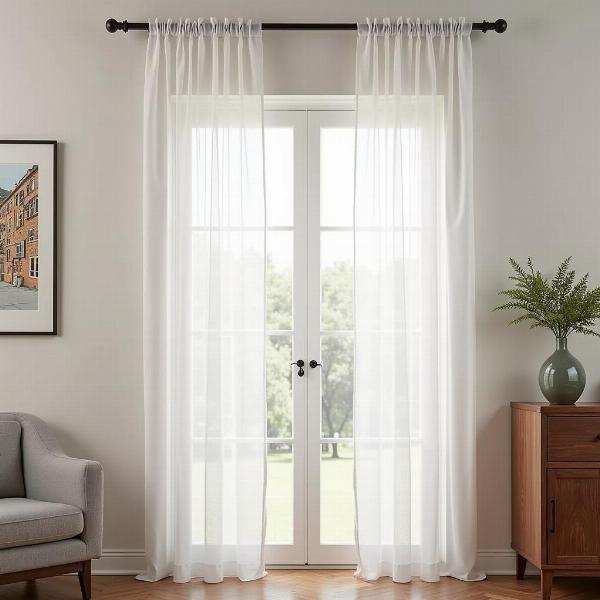 Voile Curtains in a Room