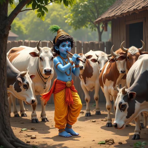 Krishna in the Cow Pen