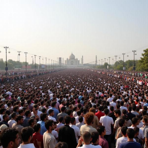 Crowds at Wagah-Attari Border