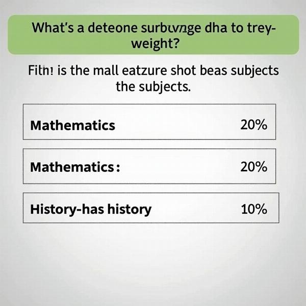 Example of Weightage Marks in a Syllabus