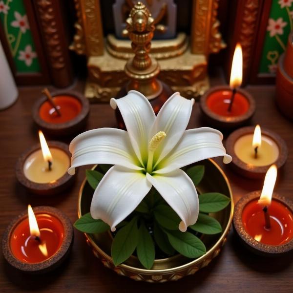 White Lily in a Religious Ceremony