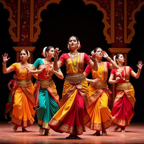 Women performing traditional Indian dance