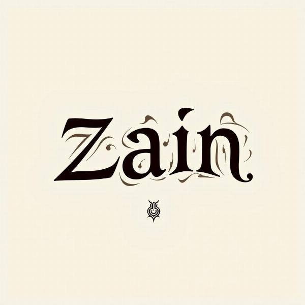 Zain Meaning in Calligraphy