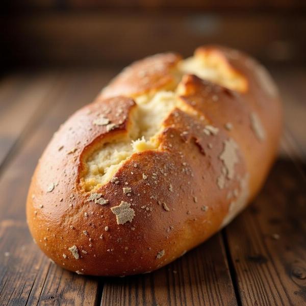 Baguette on a Wooden Table