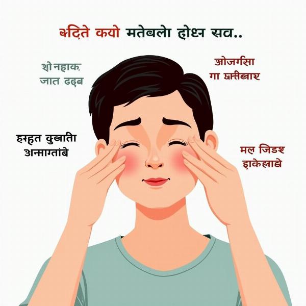 Blinking eyes meaning in Hindi