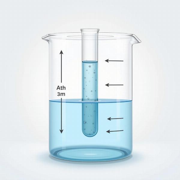 Capillary Action in a Glass Tube with Water