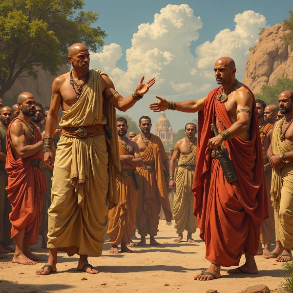 Chanakya Advising Chandragupta Maurya