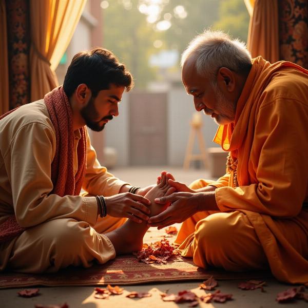 Touching Feet of Elders - Charan Sparsh