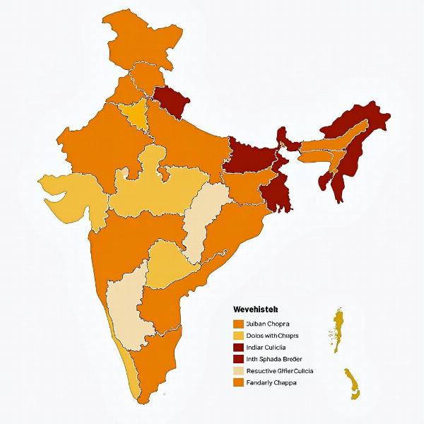 Geographical Distribution of the Chopra Surname in India