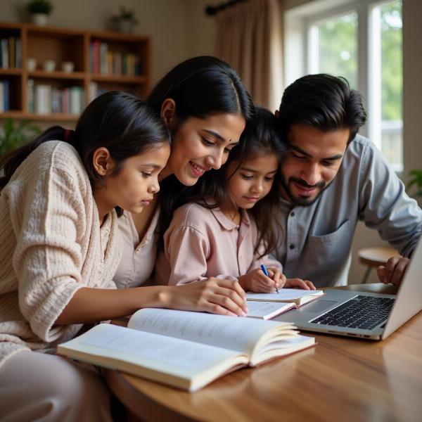 Modern Indian Family Choosing a Baby Name